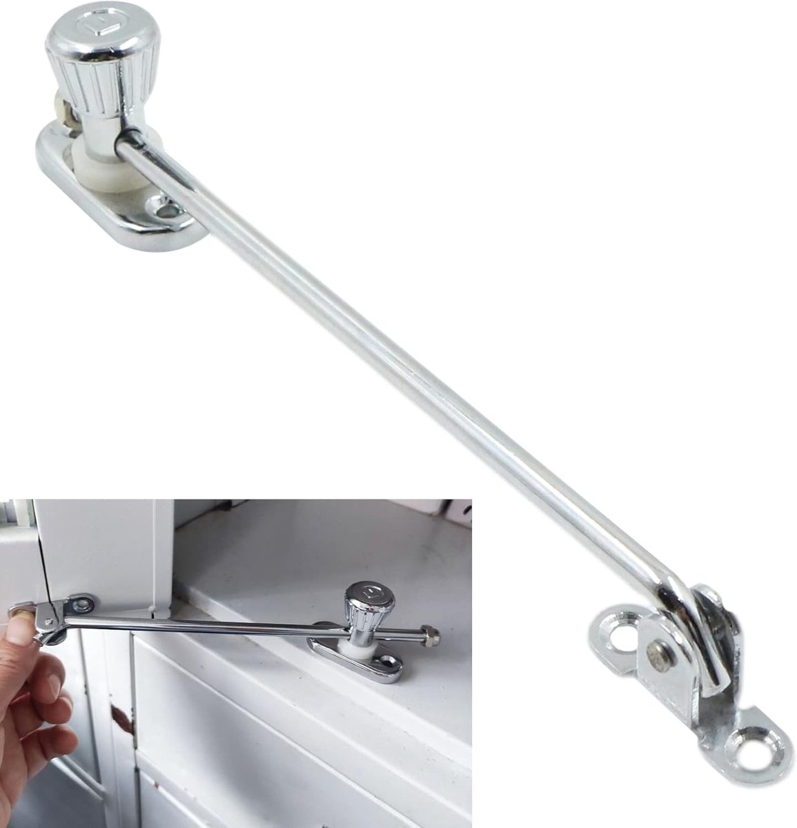 Vensterbeveiliging - Zilver - 19 cm - Zinklegering en Staal - Voor Ramen en Deuren