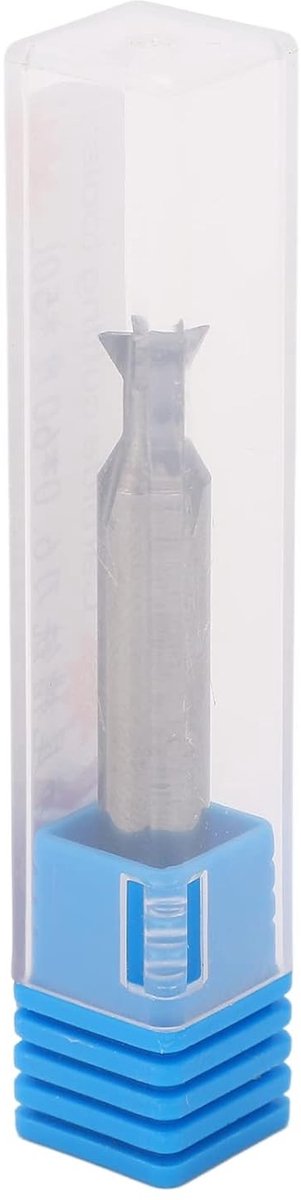 Carbide Dovetail Frees met 6mm Shank en 4 Groeven voor Snel Frezen en Boren, 50mm Lengte, Universele Dovetail Frees (60°)