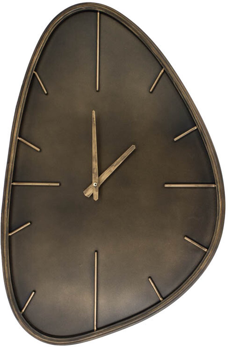 Wandklok Elio organisch brons