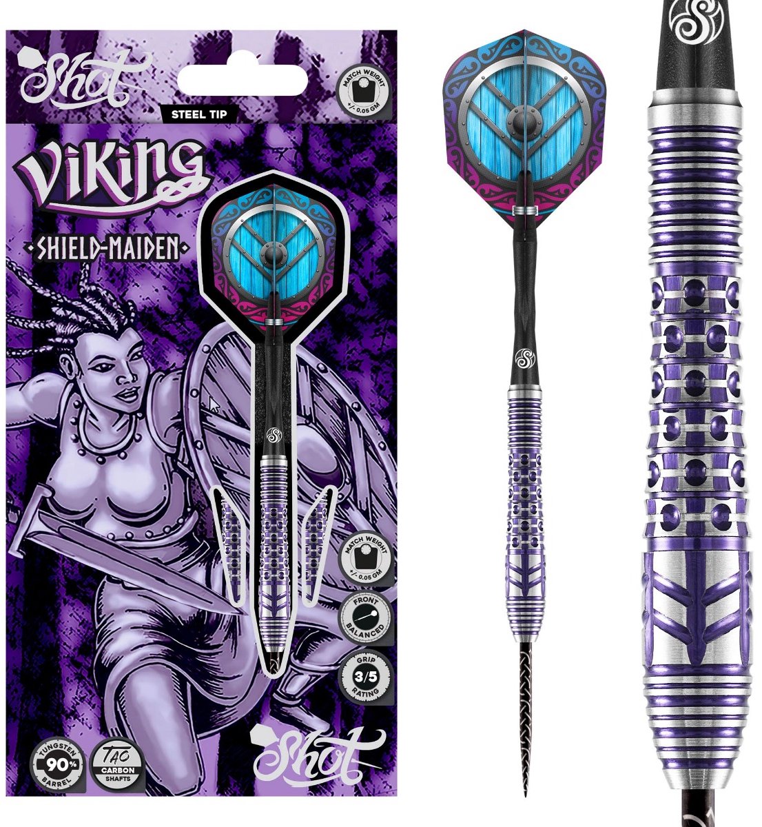 Shot Viking Shield Maiden 90% - Dartpijlen