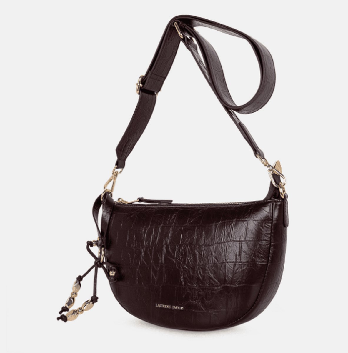 Laurent David Dames Crossbody Lauren Dark Brown | Bruin | Maat: One Size