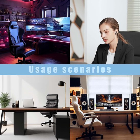 Verstelbare Gaming Stoel Hoes - Wasbare, Antislip Bescherming voor Computer- en Draaisteun Stoelen - Blauw, 4 Stuks — afbeelding 4