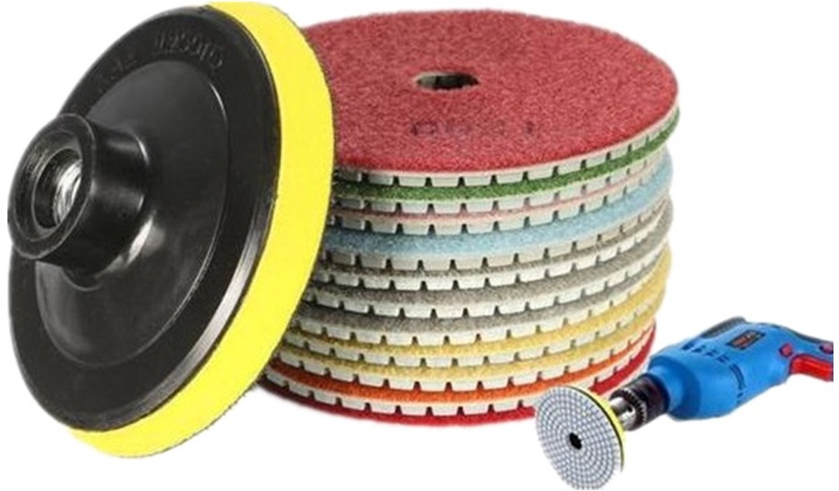 Set van 8 Diamanten Slijpschijven van 4 Inch
