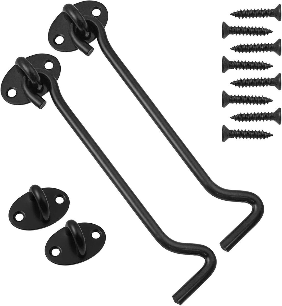 Windhaak Deur - Zwart - 6 Inch - Roestvrij Staal - Voor Garagedeuren