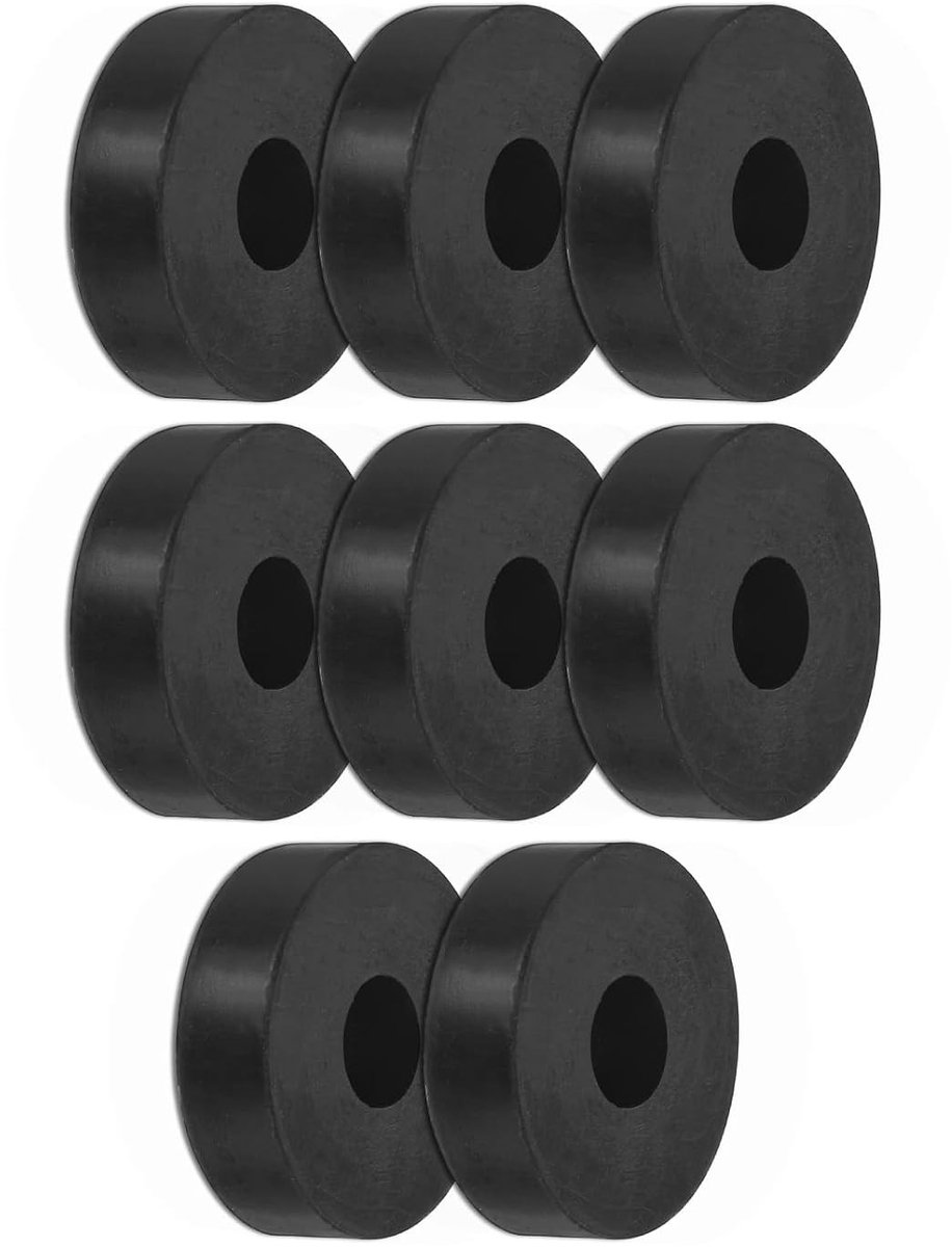 8 Pack Rubber Seals voor Isolatie - 1.2 Inch OD, 0.4 Inch ID, 0.3 Inch Dikke Antivibratie Rubber Ringen voor Huishoudelijke en Auto Toepassingen