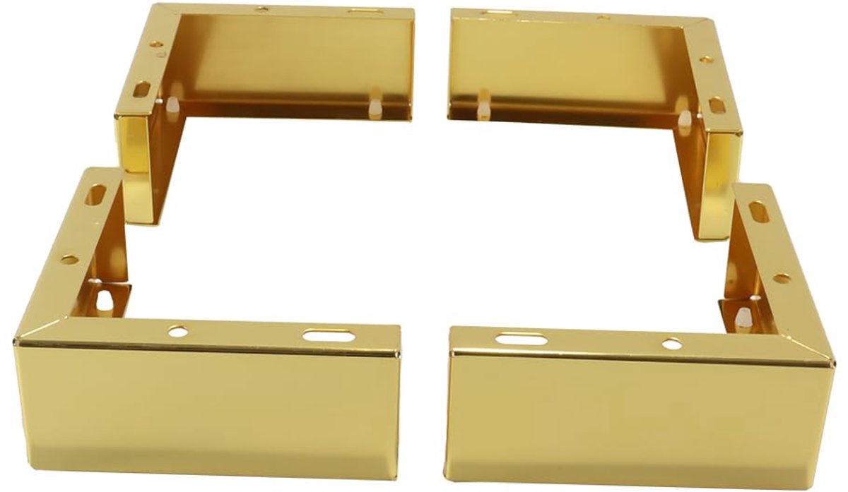 ACOLY 4 stuks L-vormige metalen meubelpoten – goud, vervangende poten voor bank, tafel, kast, kast en bank - ShopVlot