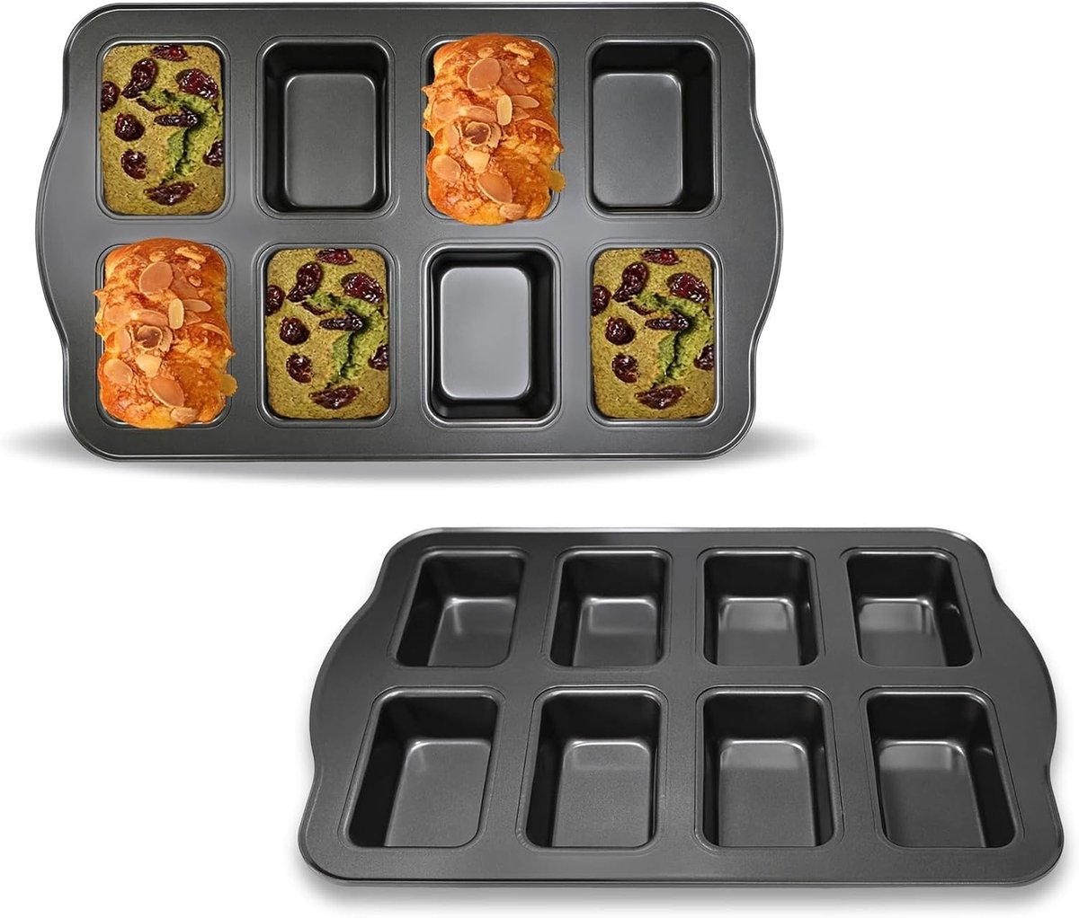 Bakvorm voor Brownies en Muffins - Bruin - 36 x 24 x 3 cm - Antiaanbaklaag van Koolstofstaal - Voor Bakliefhebbers