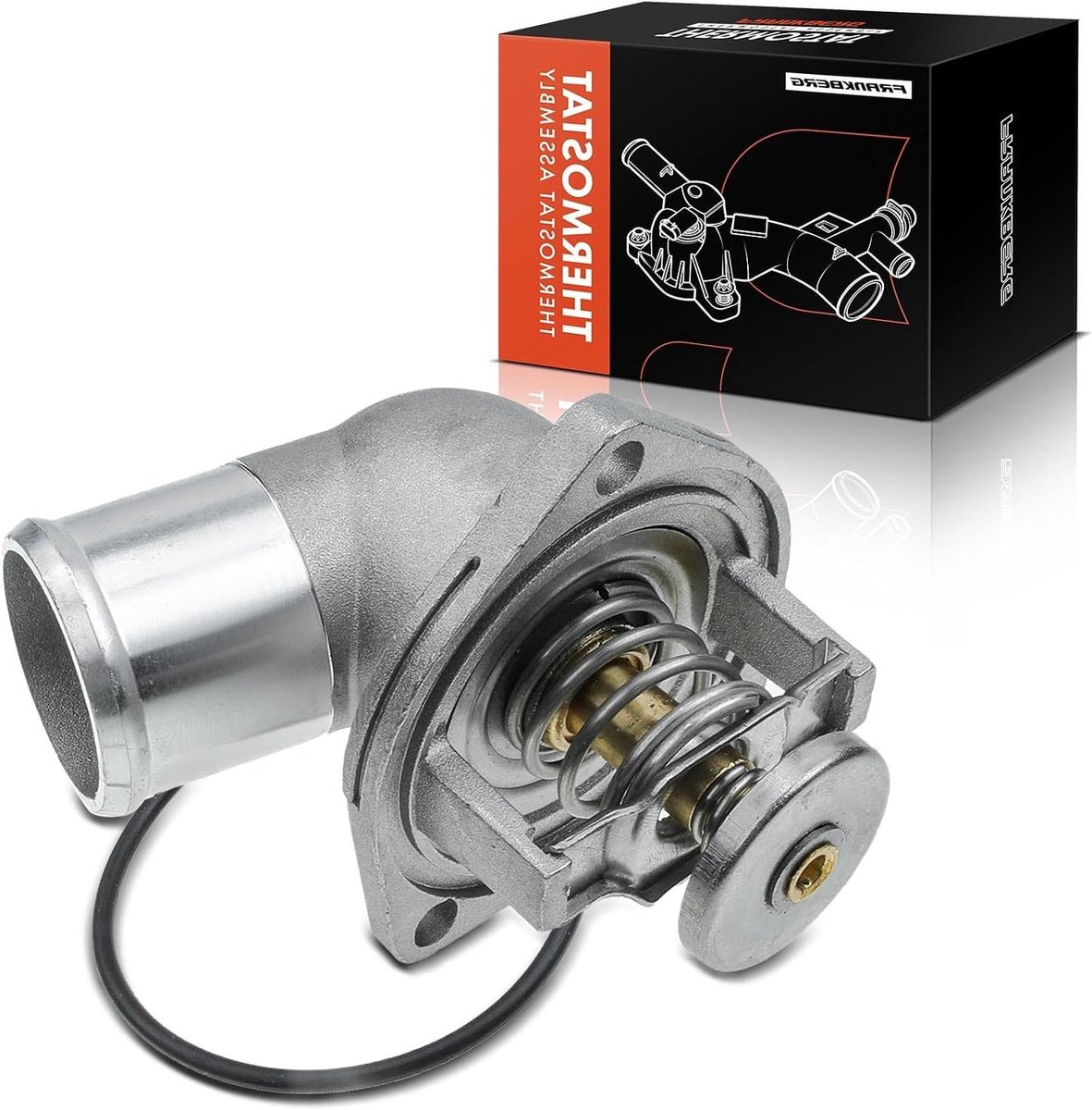 Koelvloeistof Thermostaat - Motor Koeling - Auto Onderhoud - Met Behuizing - 11 x 10 x 10 cm - Zilverkleurig
