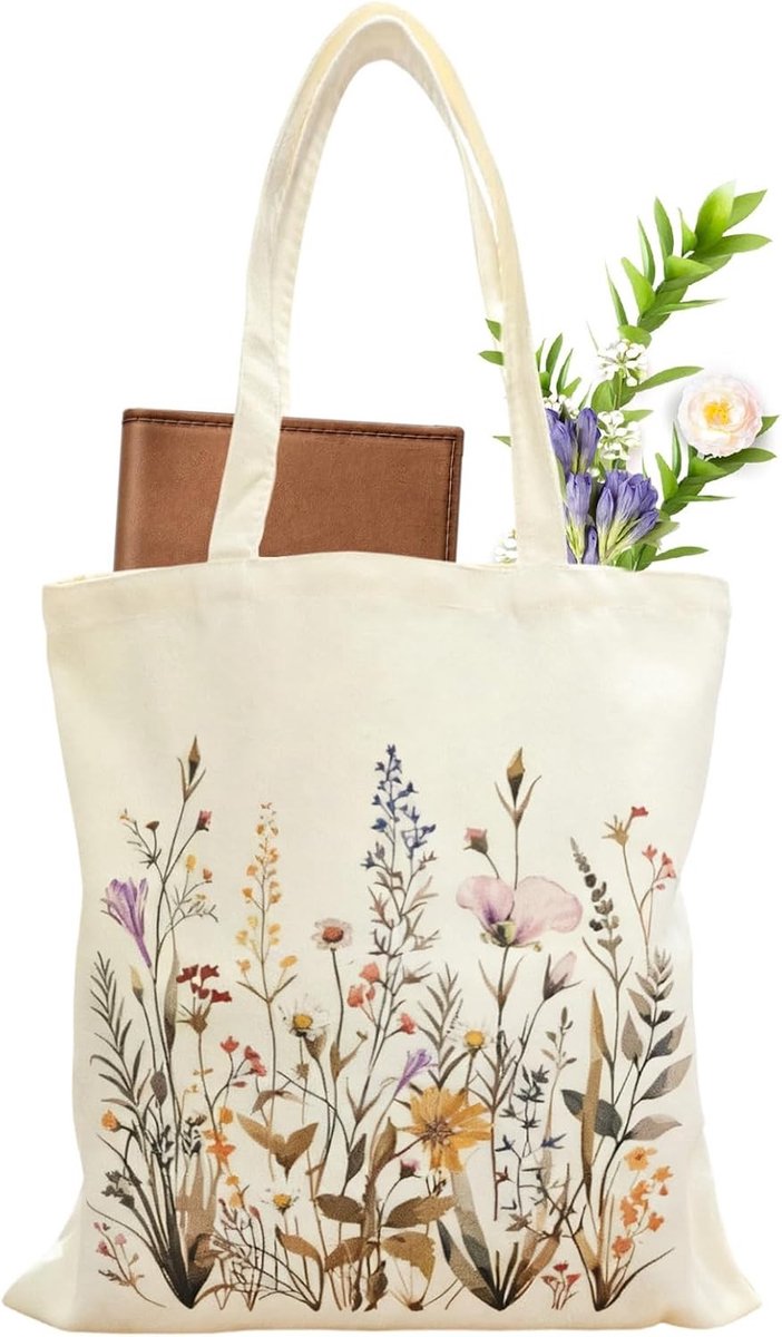 Stoffen Boodschappentas - A - Herbruikbare Draagtas van Canvas - Voor Dames
