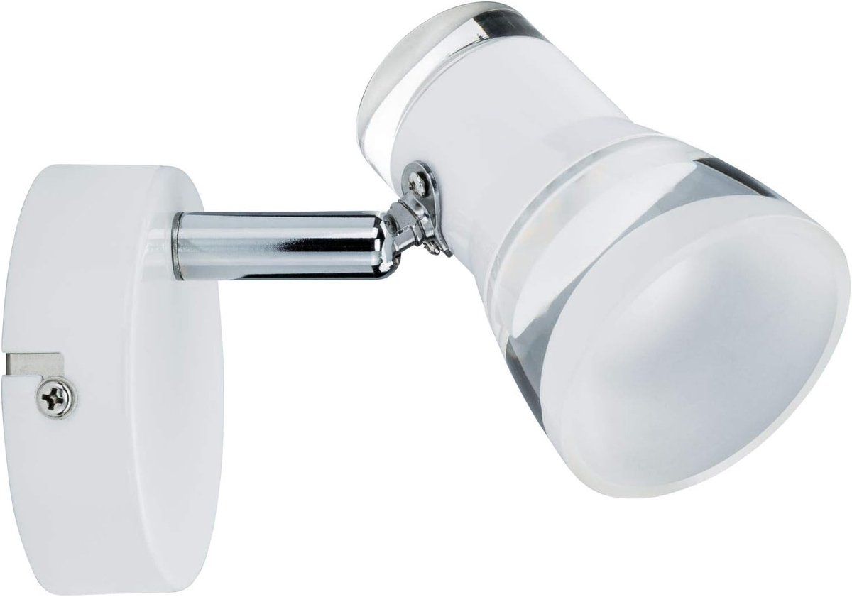 Spotlights Clear 1x4.3W wit mat/chroom 230V metaal acryl
