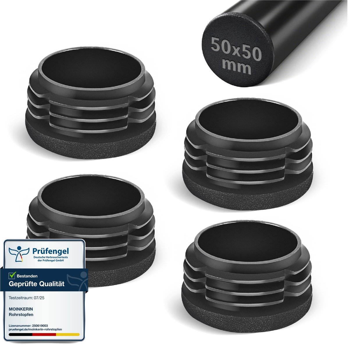 moinkerin Ronde Plastic Eindkappen 50mm Plastic Stekkers voor Metalen Buis, Stoelen, Tafels, Planken Ronde Eindkappen - ShopVlot
