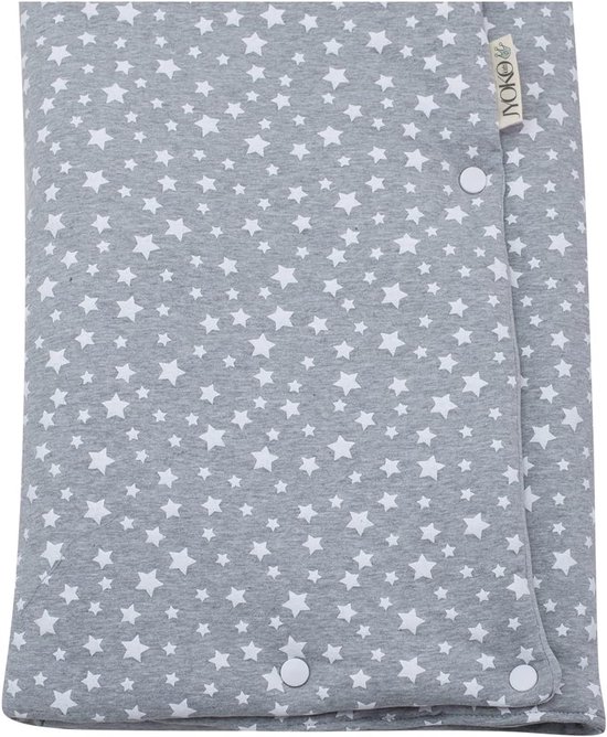 Reiswiegzak Katoen - Voetenzak Kinderwagen - Baby Warm Houden - Oeko-tex Gecertificeerd - 35 x 80 cm - Wit Sterren — afbeelding 5