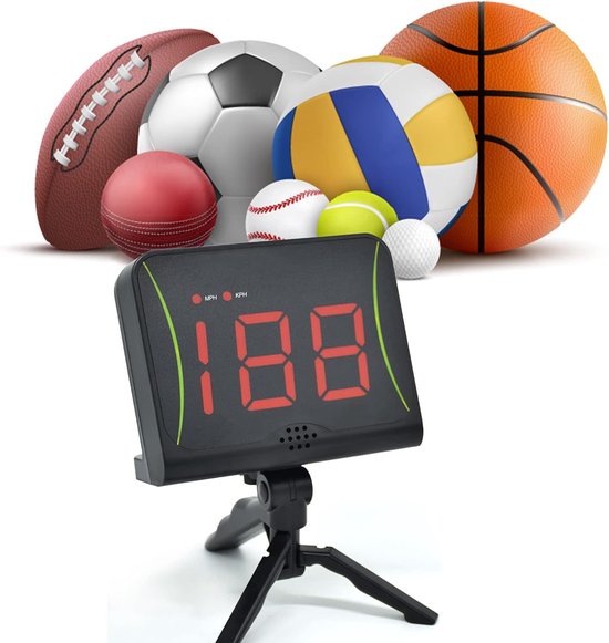 Snelheidsmeter Radar - Balsnelheidsmeter Schietsnelheidsmeter - Sportprestaties Meten - Handsfree Bediening - Tot 199 km/u - Zwart — afbeelding 2