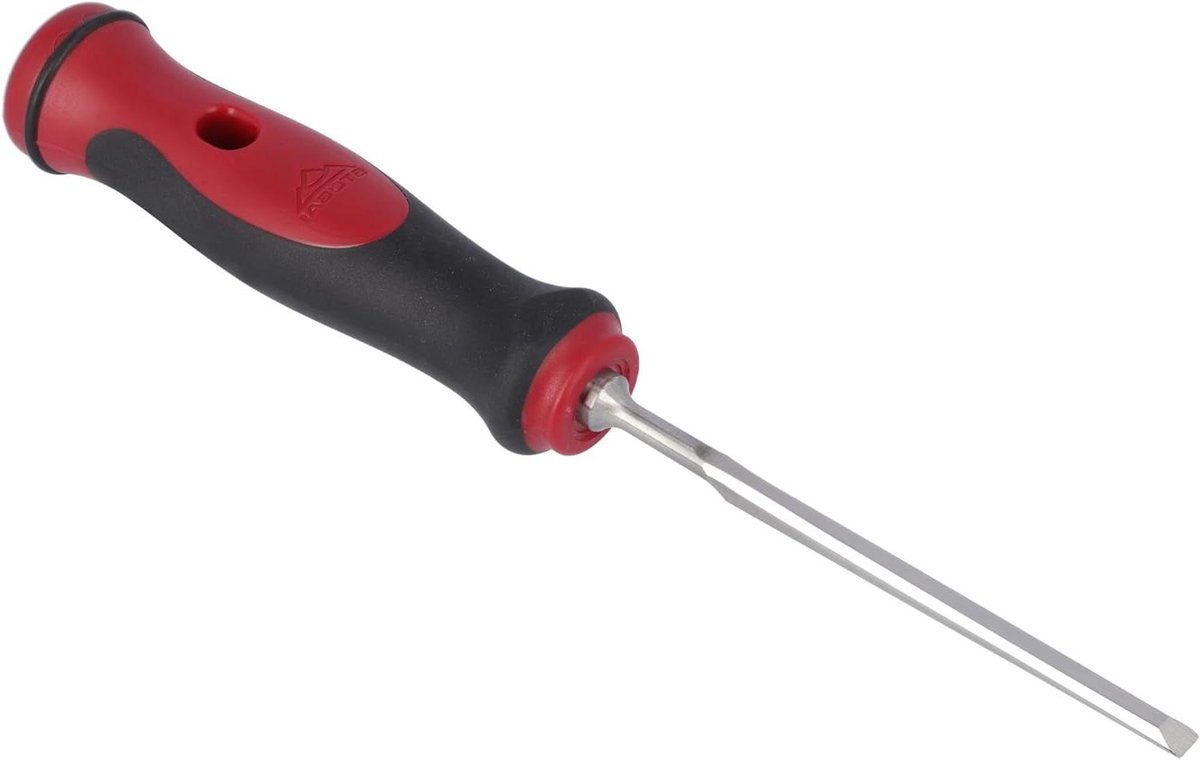 Houten Beitels - Beitel Set - Houtbewerking Precisie - Ergonomische Lange Handgreep - 6 mm - Zilver Rood Zwart