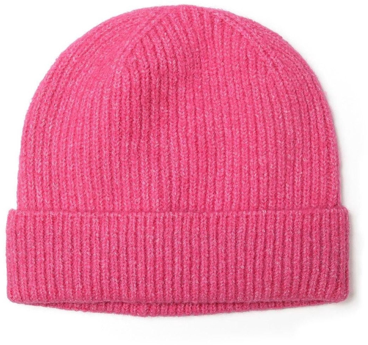 Minoti gebreide muts meisjes - roze geribbeld