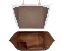 Tasorganizer voor Longchamp tas maat M - Le Pliage organizer voor dames handtas shopper - tasseninzet in bruin