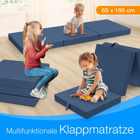 Opvouwbaar Matras 65x195 cm - 9 cm Dik Logeer, Reis en Campingmatras van Merkloos — afbeelding 3
