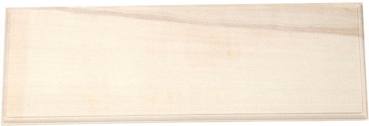 Naamplaatje van hout, afmetingen 10 x 30 cm, dikte 1 cm, poolgroen, 1 stuk