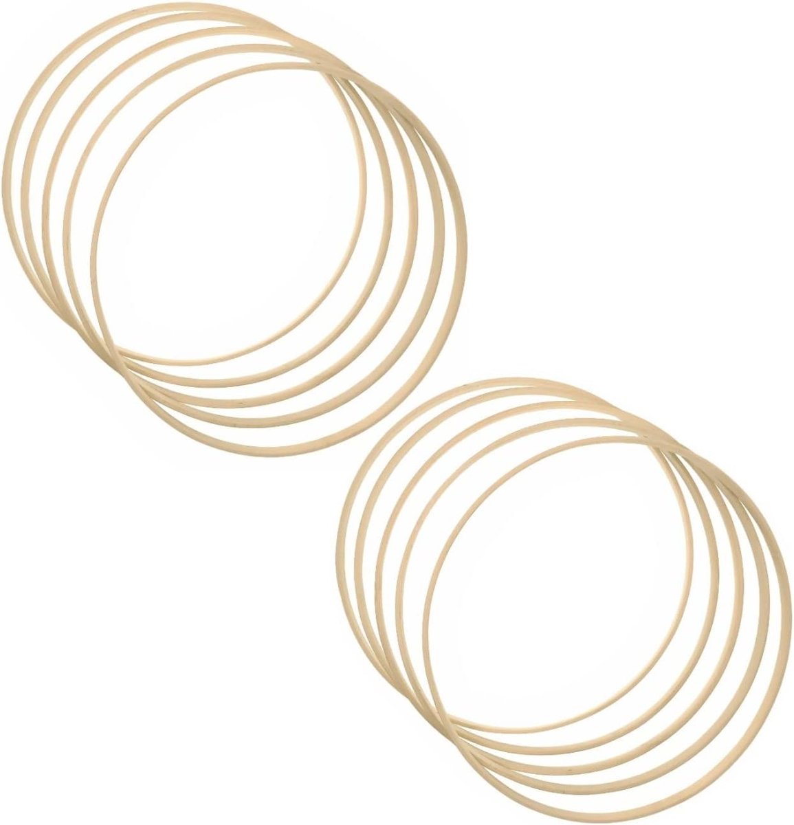 10 x Bamboe hoepel 19.5cm houten hoepels voor macrame ambacht, houten droom catcher hoepels, bloemenkrans ring, muur opknoping ambachtelijke houten ring