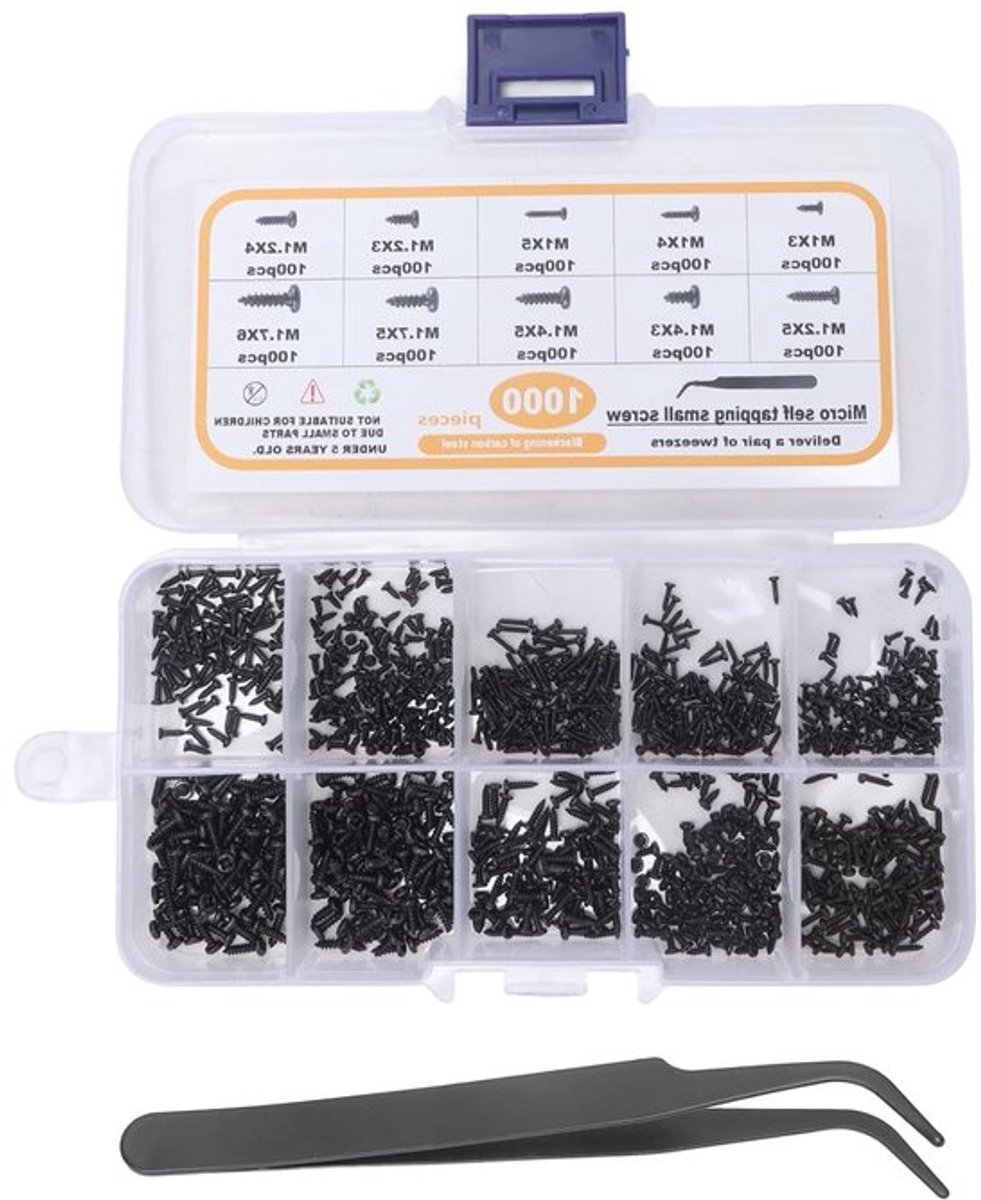 Allecto Plus - Assortiment Kleine Zelftappende Schroeven 1000 Stuks