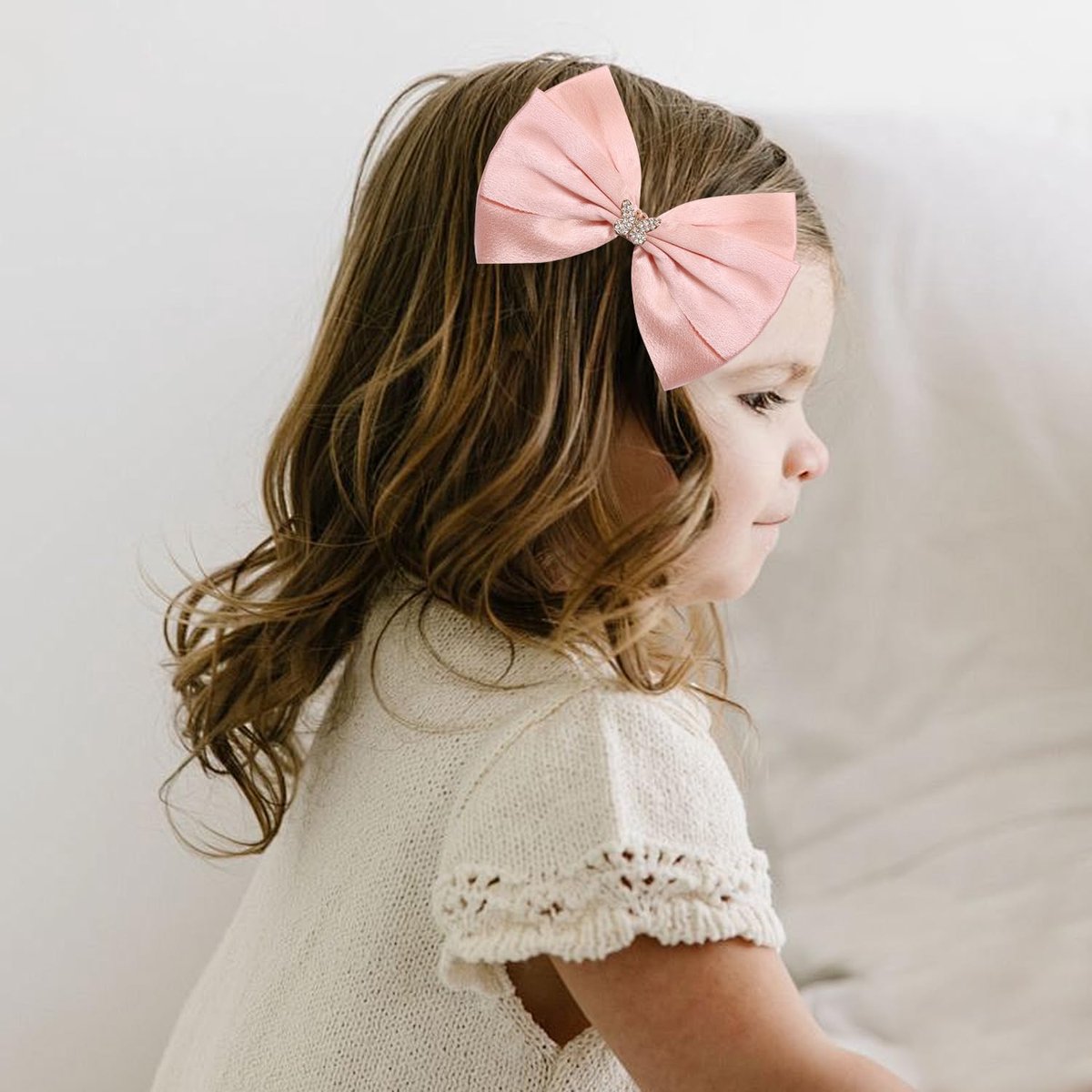 Haarstrik set zoete stijlen met kristal en parel accenten mode haarclips voor meisjes (champagne/zilver/oranje)