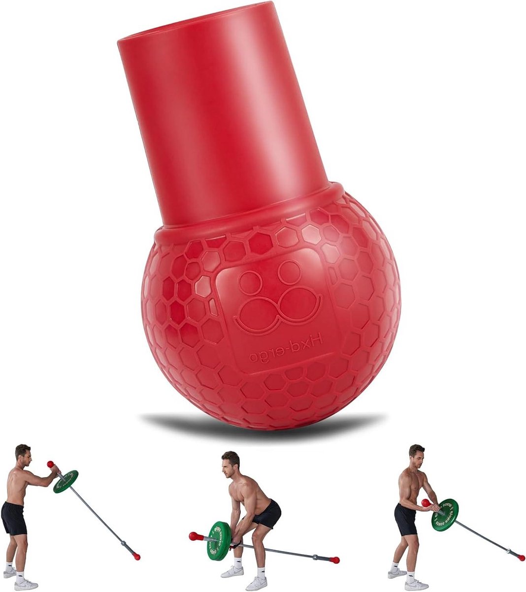 Landmine Attachment - Barbell Insert - Krachttraining Thuis - 360 Graden Draaibaar - Past 2" Olympische Staven - Rood
