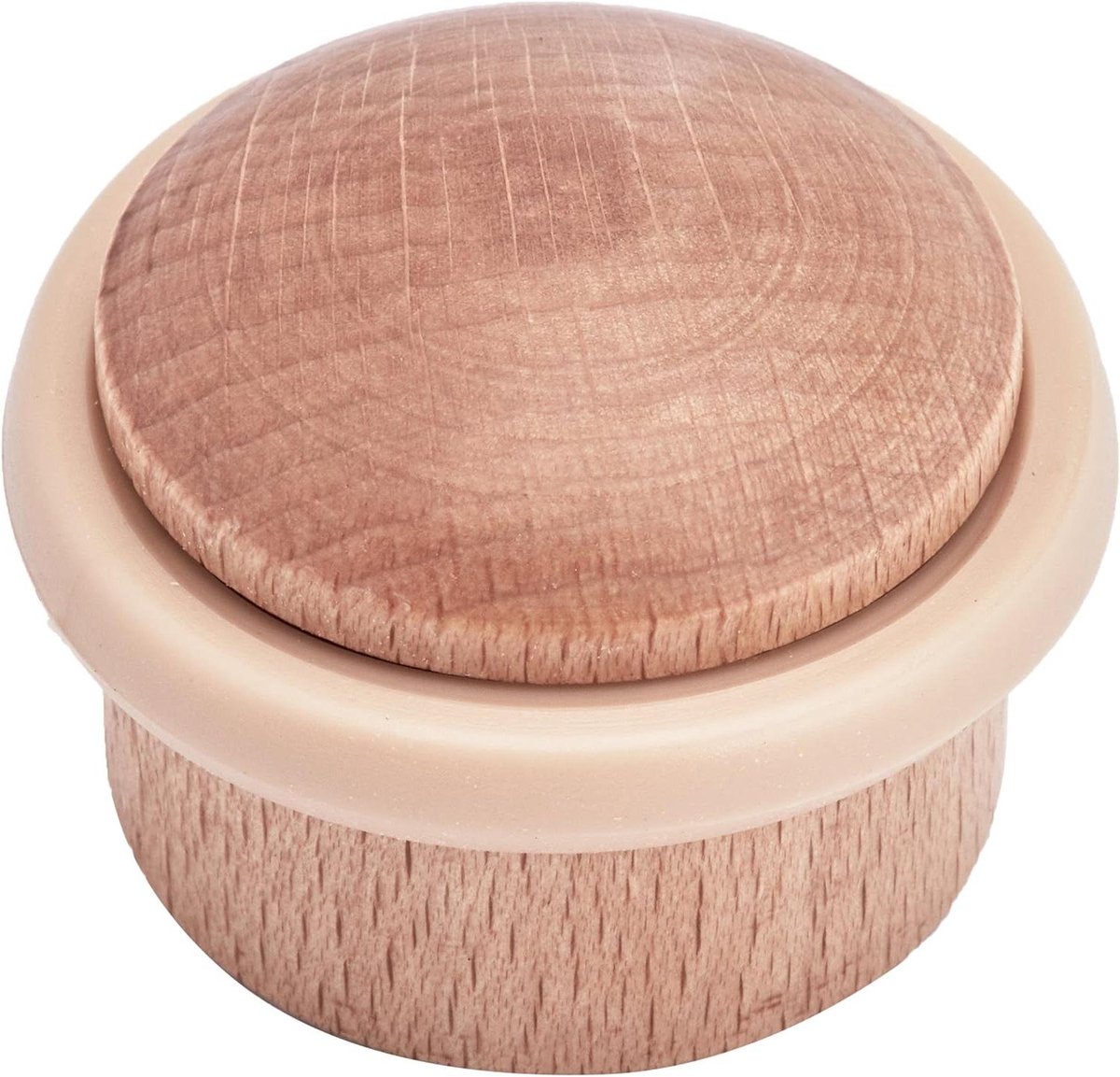 Cilindrische Deurstopper - Houten Stopper - Deuren Dempen - Onzichtbare Schroef - 3.5 cm - Beuken