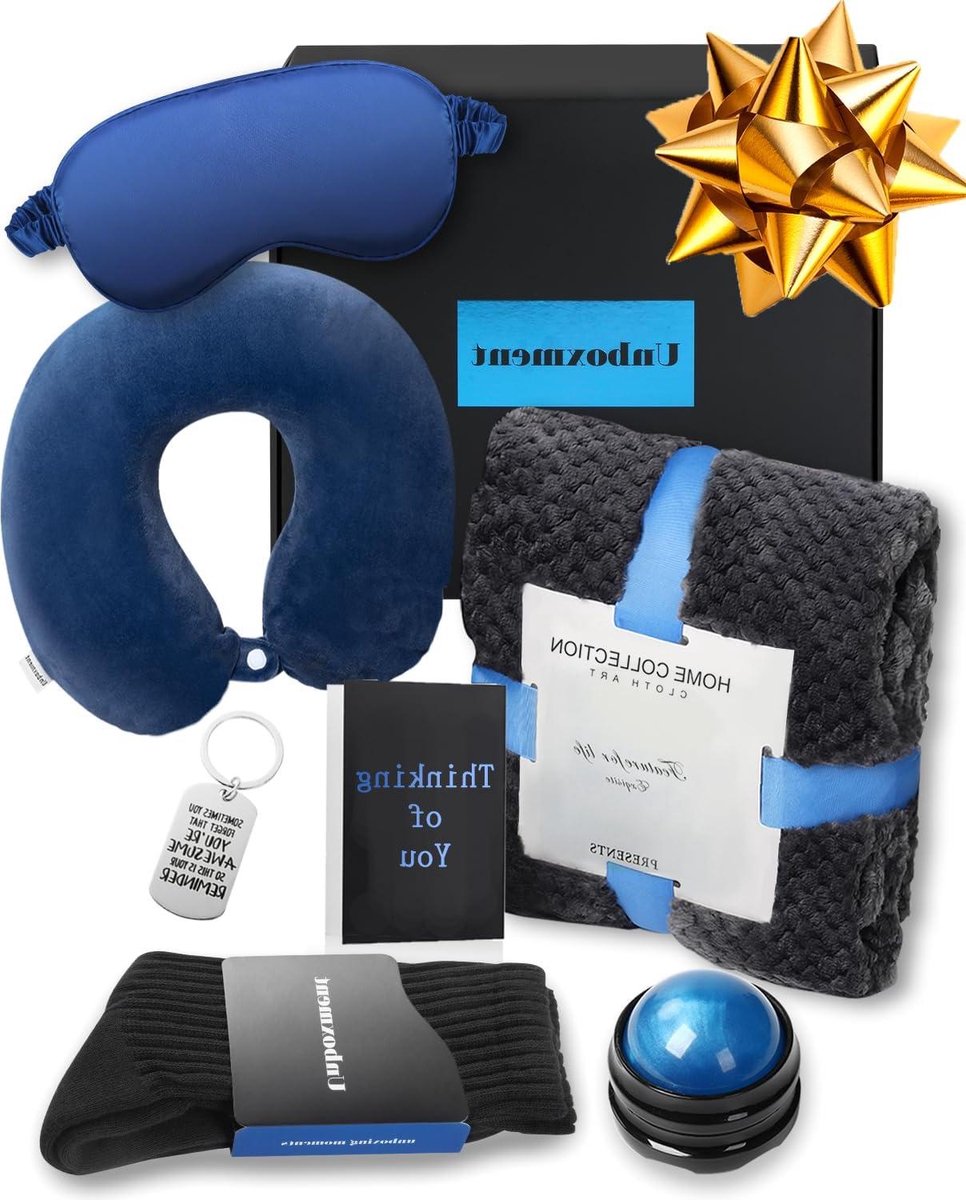 Herstel Geschenkset - Zorgpakket Mannen - Beterschap Wensen - Compleet Comfort Pakket - 35.5 x 29.2 x 14.6 cm - Grijs