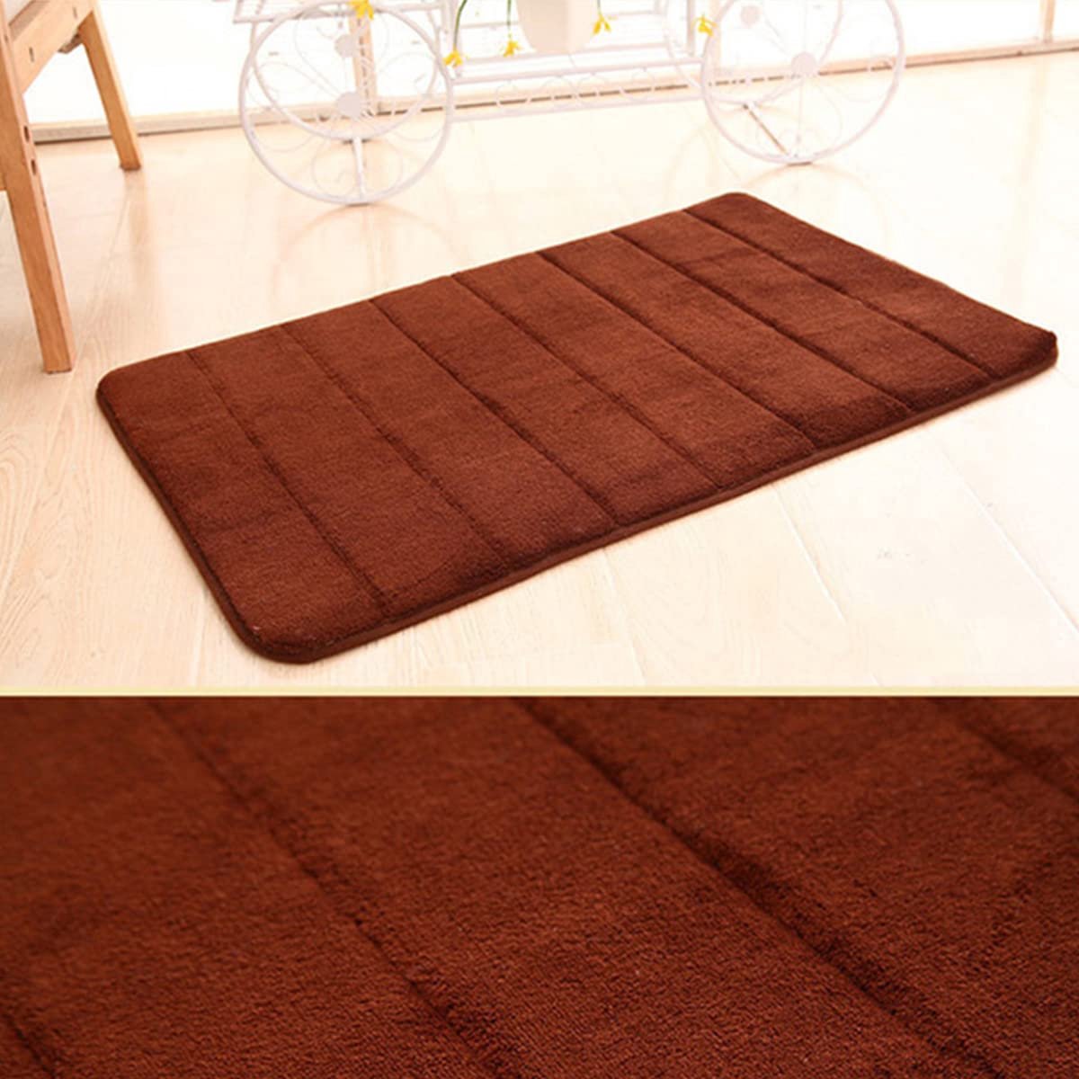 Badmat Memory Foam Zachte Badmatten Antislip Absorberende Badkamer Tapijten Rubber Back Runner Mat voor Keuken Badkamer Vloeren Roze50x80cm