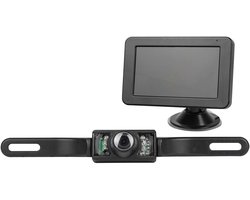 Achteruitrijcamera Systeem - Parkeerhulp Camera - Veilig Parkeren - Draadloze Overdracht - 43 inch Monitor - Zwart