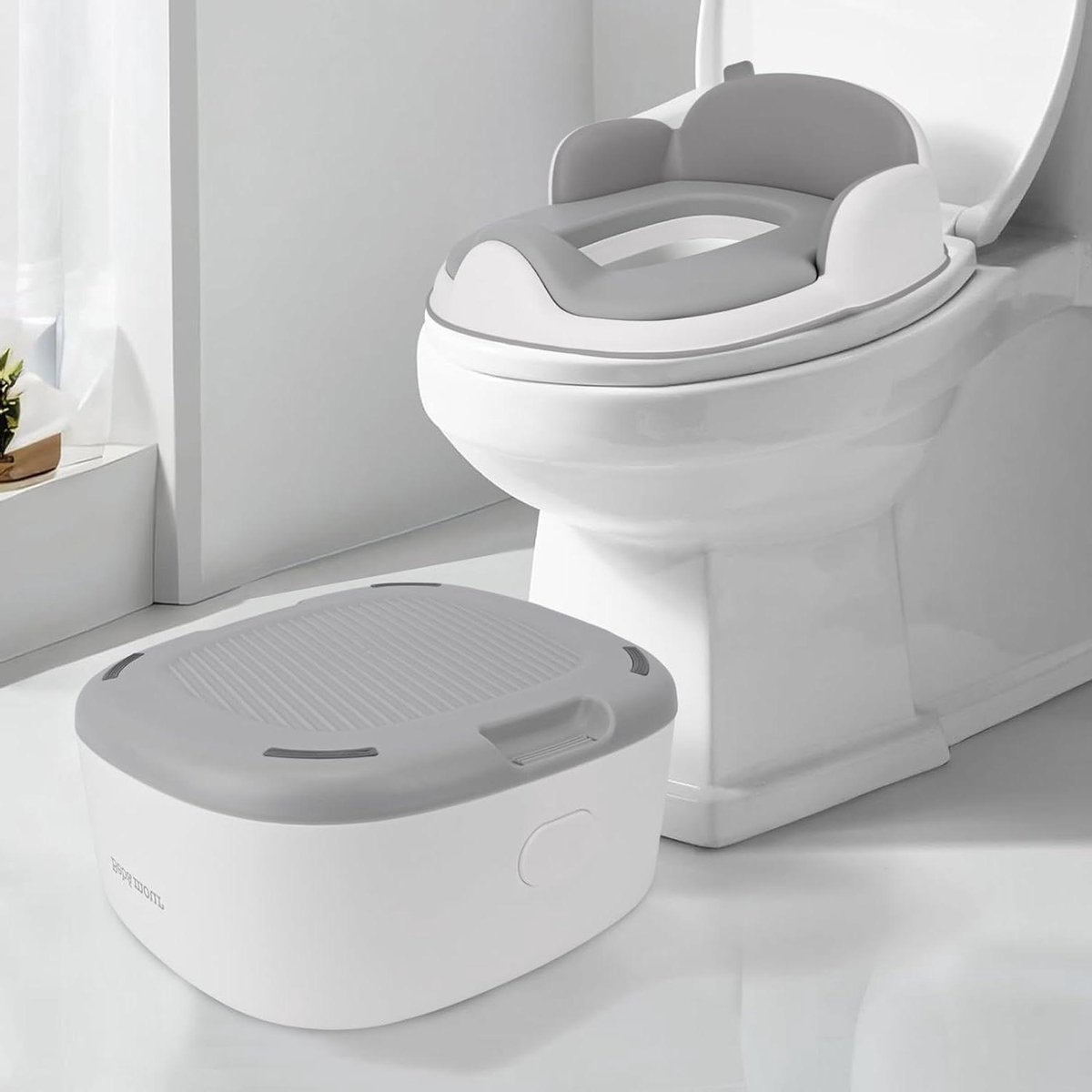 Reis Potje Opvouwbaar - Draagbaar Toilet - Zindelijkheidstraining Onderweg - Inclusief Vuilniszakken - 25 x 25 cm - Grijs