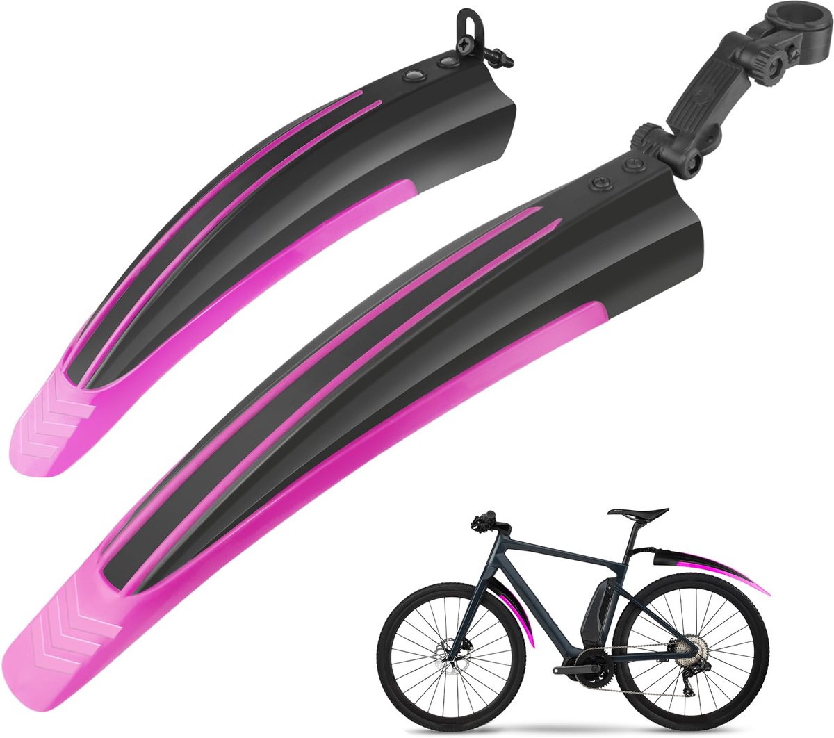 Spatbordset, draagbare verstelbare racefiets mountainbike fiets fietsbanden voor en achter spatborden voor MTB mountainbike racefiets