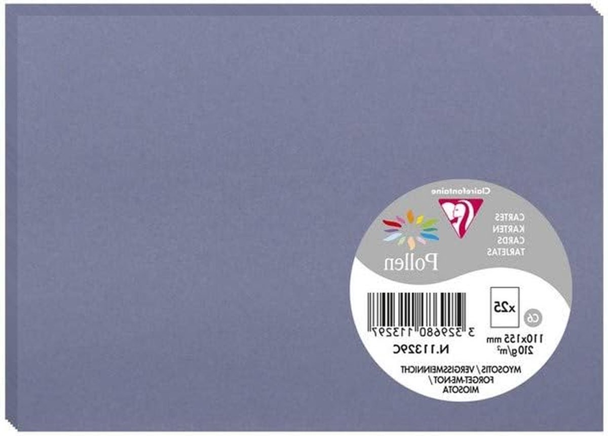 Papiermateriaal - Kaarten Set - Feestelijke Uitnodigingen - FSC Gecertificeerd - 25 stuks - Vergeet-mij-nietjes