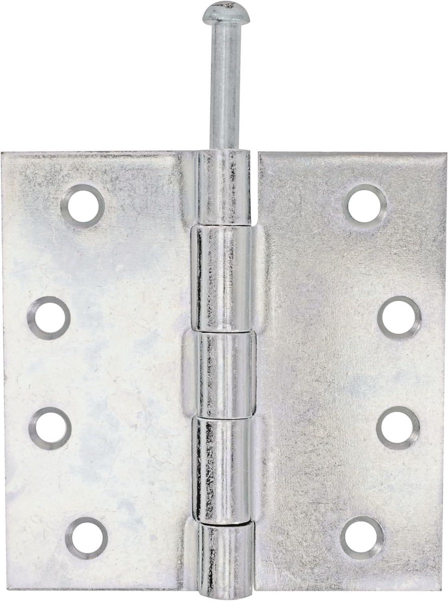 Vierkant Scharnier - Deurmontage IJzerwaren - Kasten Deuren Bevestigen - Verzonken Schroefgaten - 100 x 100 mm - Zilver