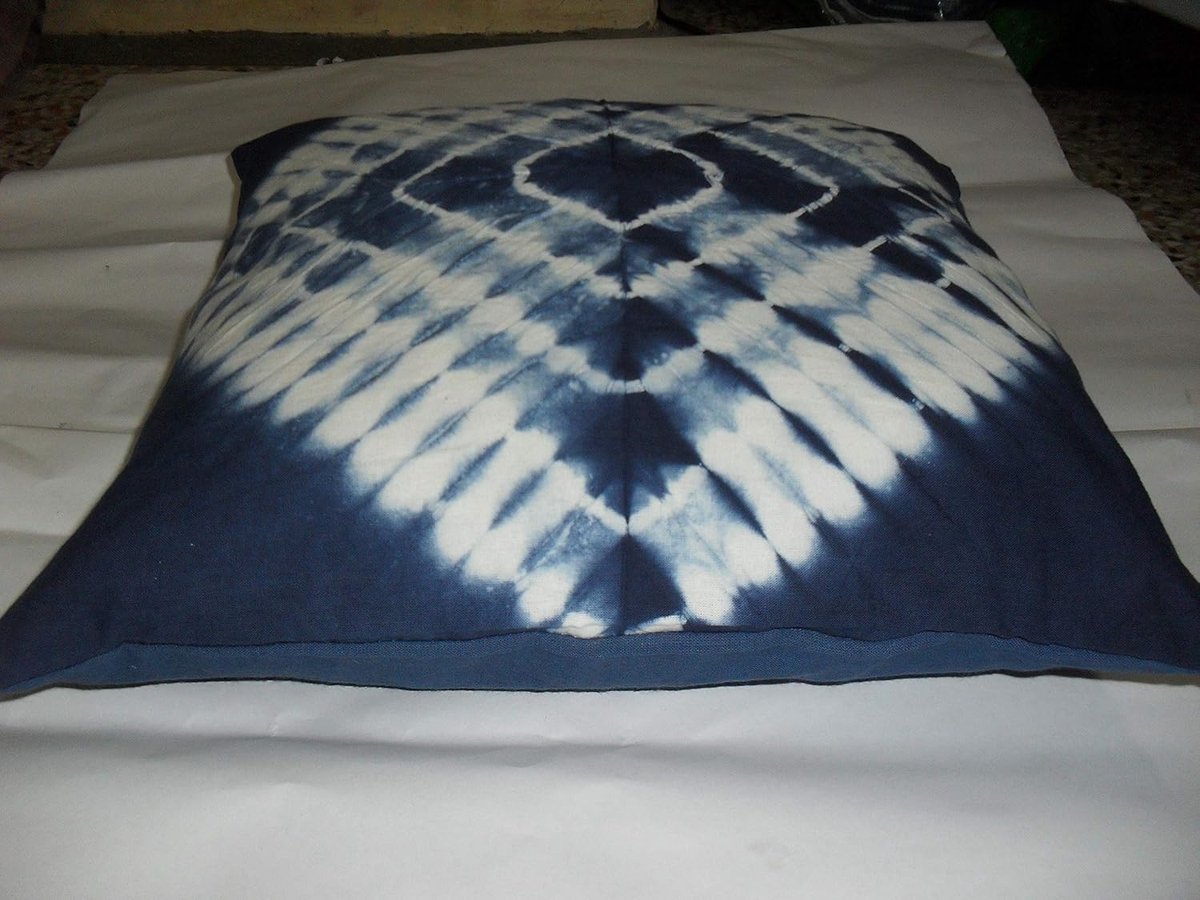 Pillow Shams Outdoor Kussenhoes, (maat 16x16) Tie Dye Shibori Kussenhoezen, Indigo Blauwe Kussenhoezen, Decoratieve Katoenen Gooi, Shibori Sofa Kussenslopen (20)
