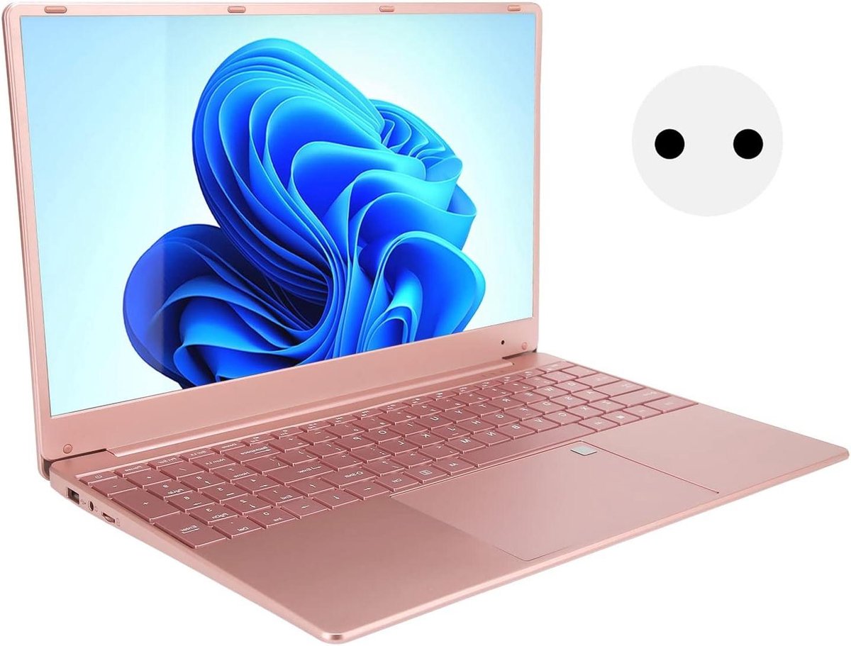 Laptop - Notebook Computer - Dagelijks Werk - Quad Core Processor - 15.6 Inch Scherm - Rosé Goud