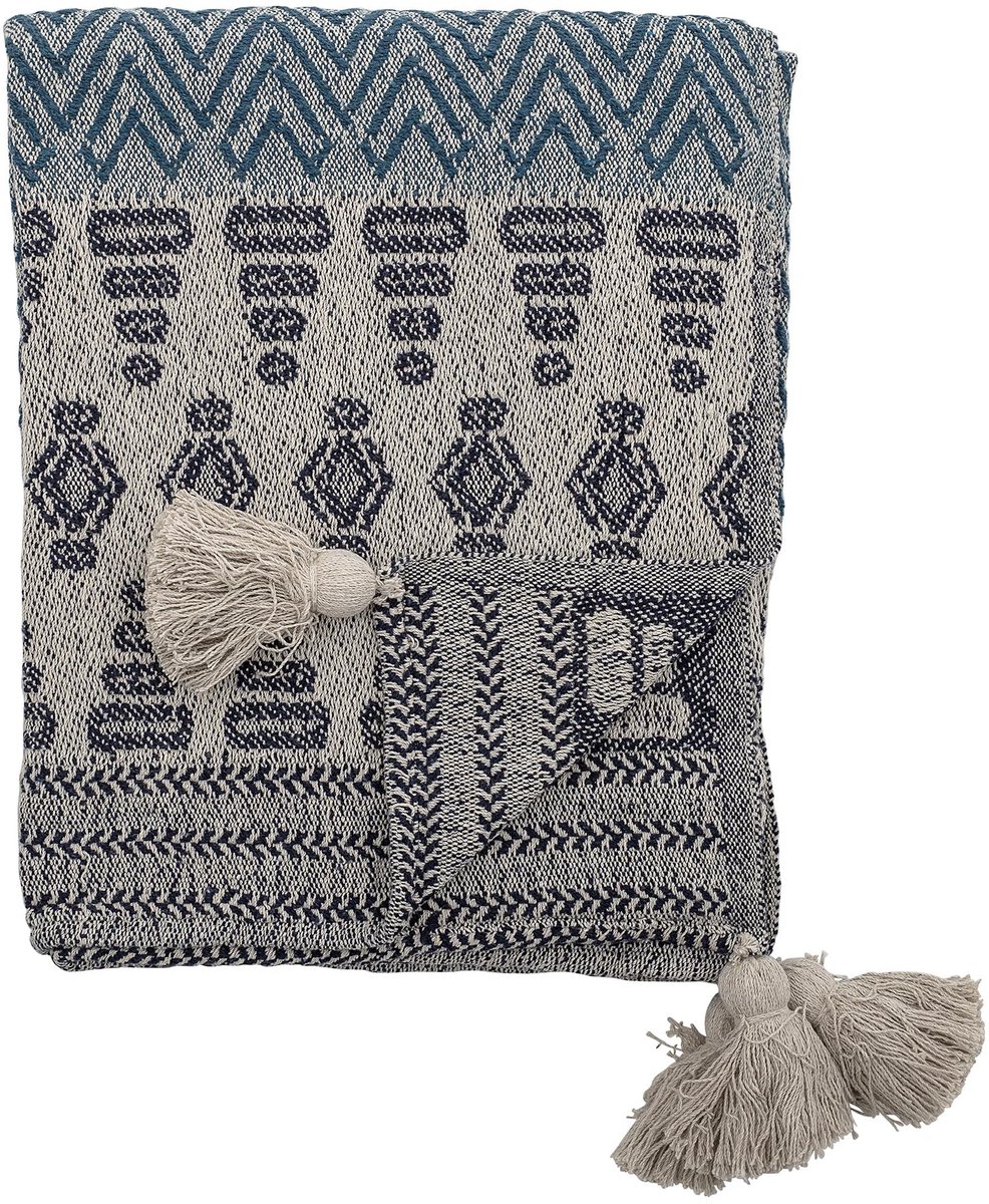 Sprei, blauw, katoen