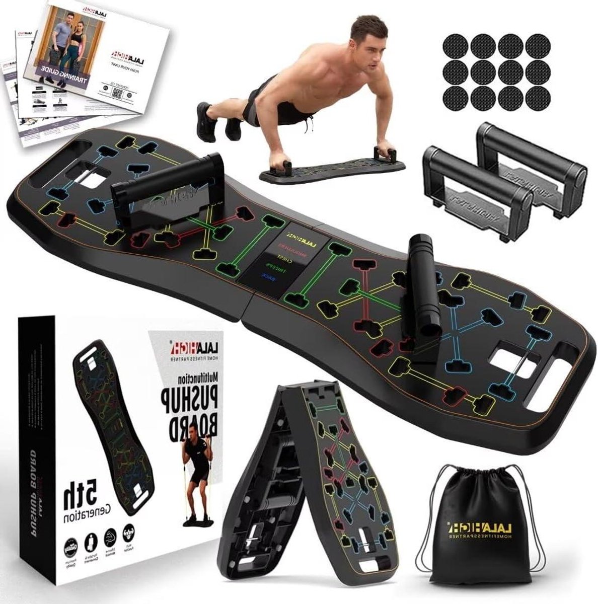 Fitness Plaat - Oefenbord Spier - Kracht Training - Multifunctioneel Ontwerp - 40 x 27 cm - Zwart