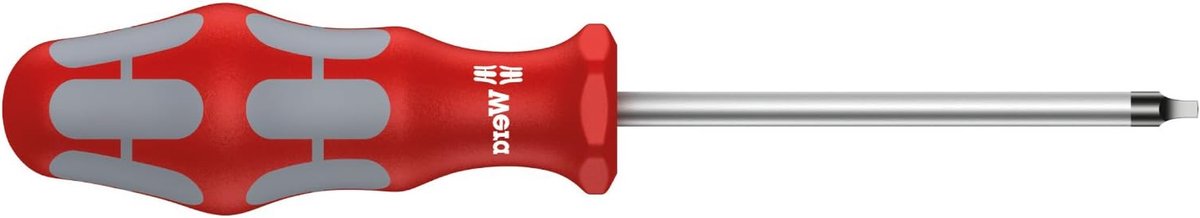 Schroevendraaier Vierkant - Vierkante Schroevendraaier - Vastschroeven - Zwarte Punt Tip - 2 x 100 mm - Rood