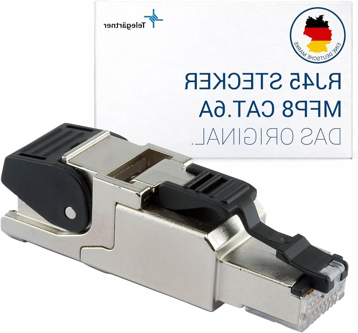 RJ45 Connector - Netwerk Connector - Netwerk Aanleggen - Metaal Cat.6a - 24 x 15 x 2 cm - Metaal