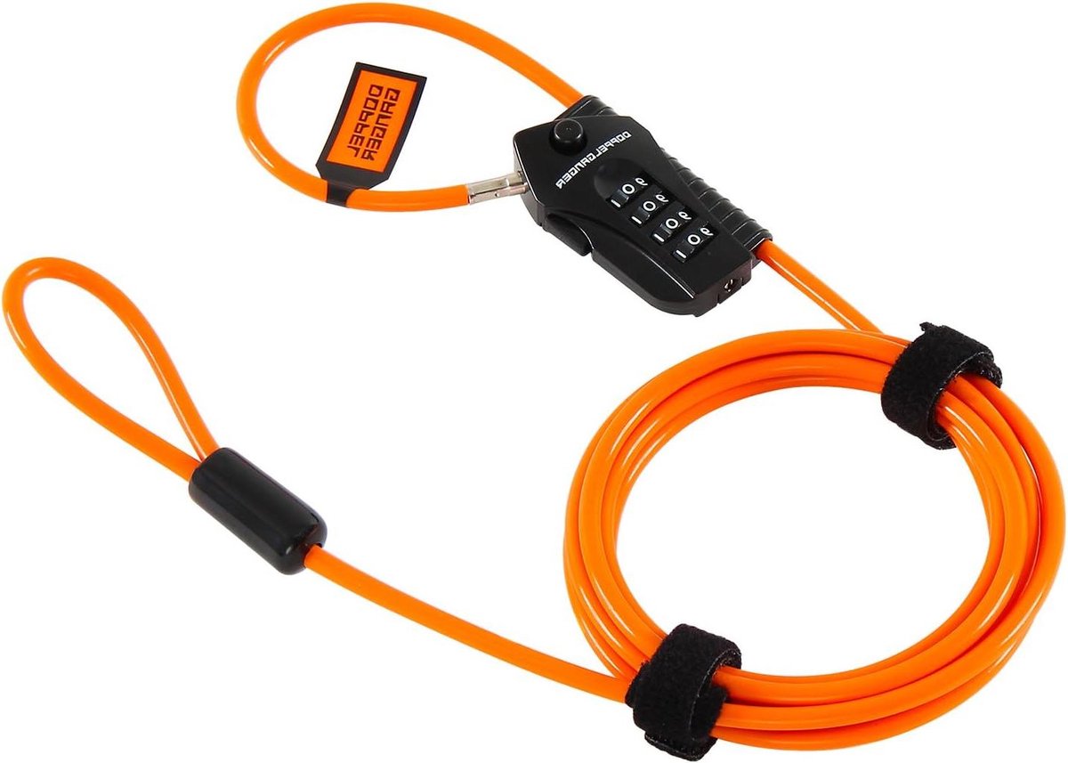 Fiets kabelslot - Diefstalpreventie slot - Fietsbeveiliging - Extra lichtgewicht - 2 meter - Zwart