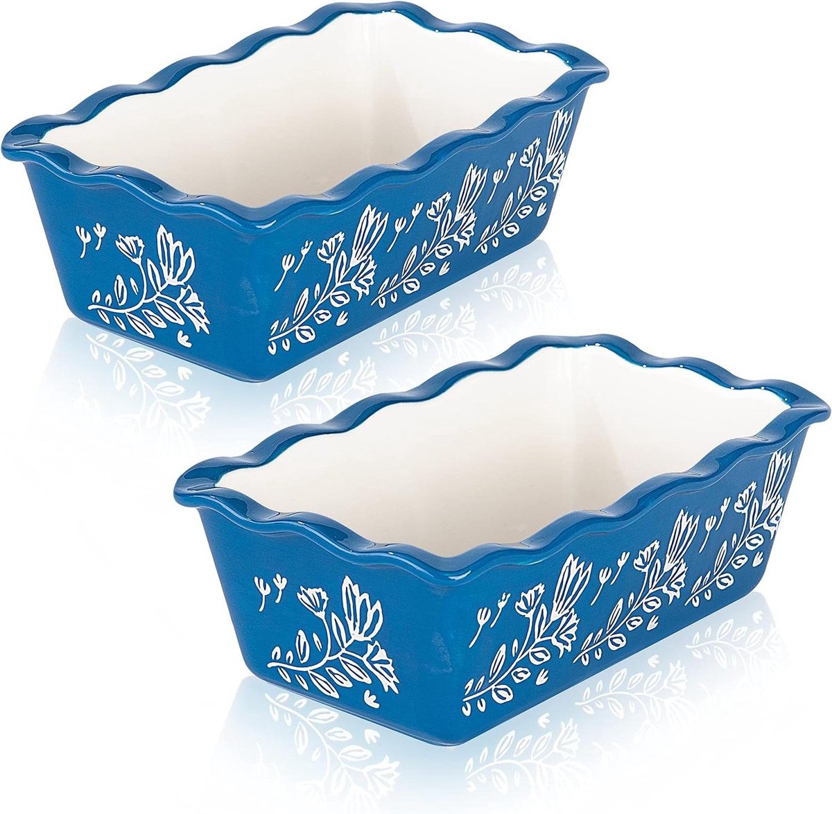 Broodpan Keramiek - Broodbakvorm Bakblik - Brood Bakken - Gladde Textuur - 25 x 14 x 8 cm - Wit