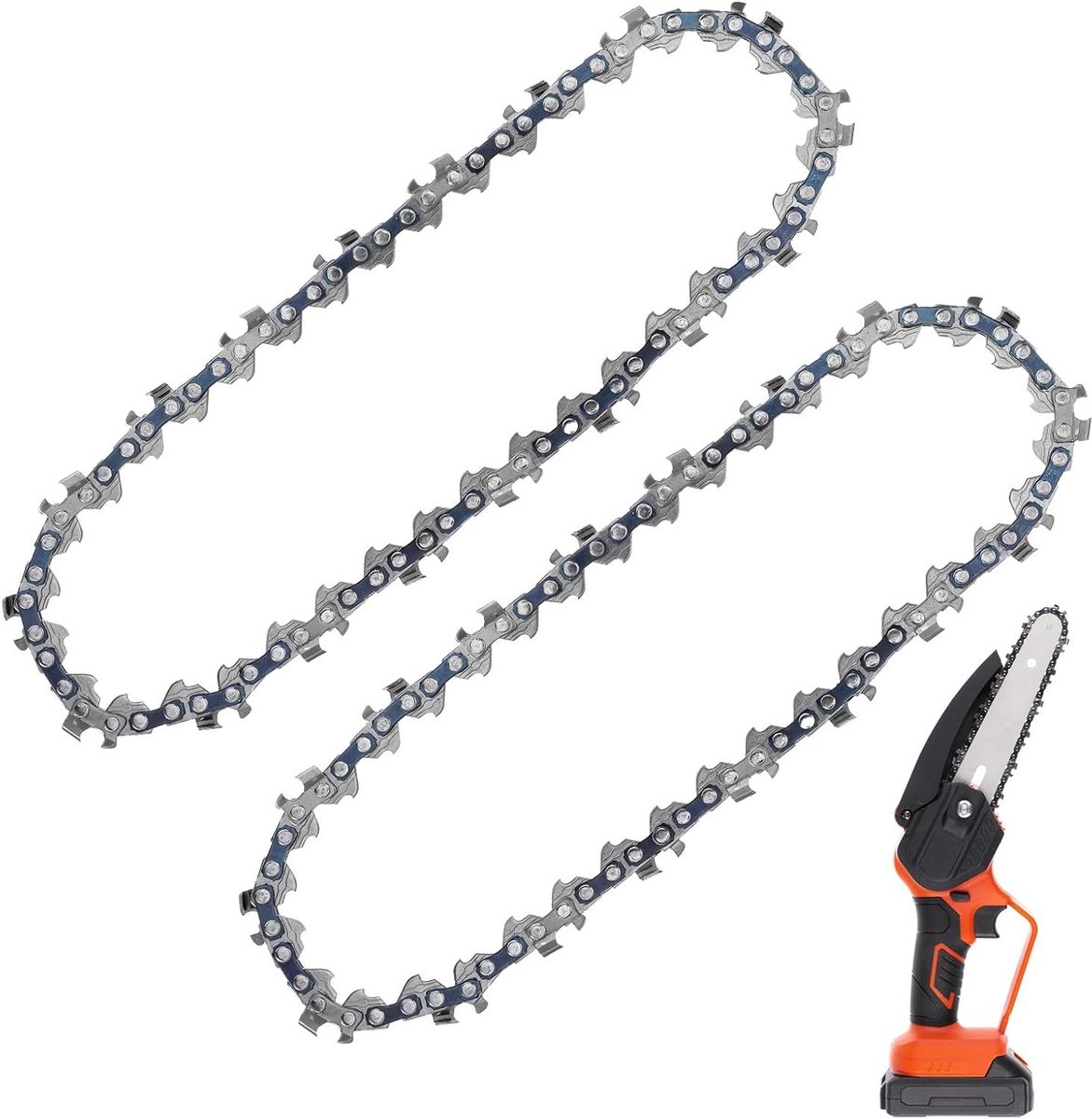 Vervangende Kettingen - Kettingen Zaagketting - Tuinonderhoud Snoeien - Gehard Staal - 15 cm - Zilverkleurig