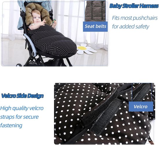 Baby Voetenzak - Winterwikkeldeken Pramen - Baby Warm Houden - Waterdicht Winddicht - 100 x 48 cm - Roze — afbeelding 5