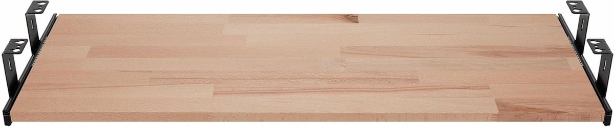 Toetsenbordlade met plank - Uitschuifbaar bureauplateau - Thuiswerken - Automatisch vergrendelend - 600x400mm - Beuken