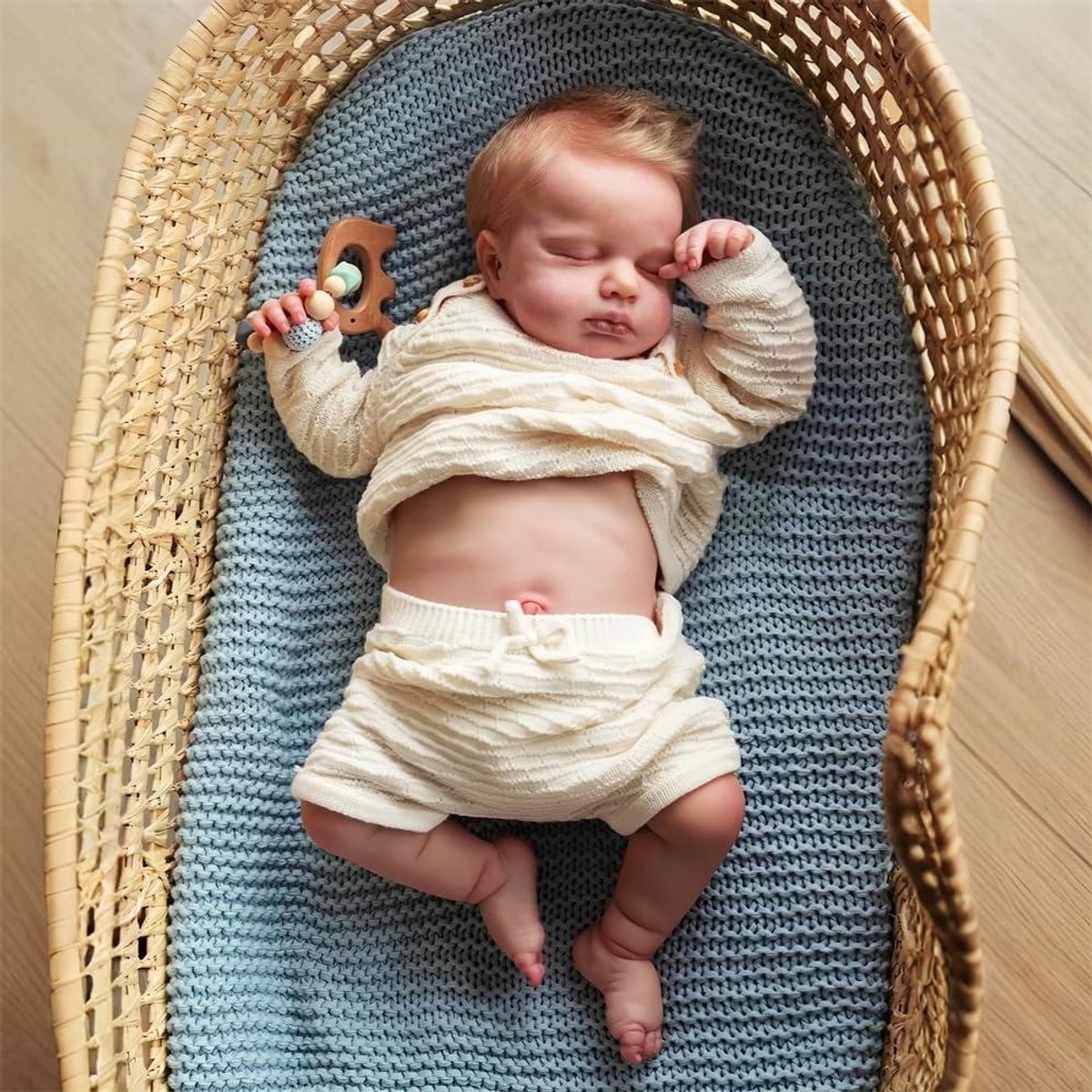 Reborn Babypop - Levensechte Pop Baby Pop - Spelen en Knuffelen - Handgemaakt en Gedetailleerd - 50 cm - Blond