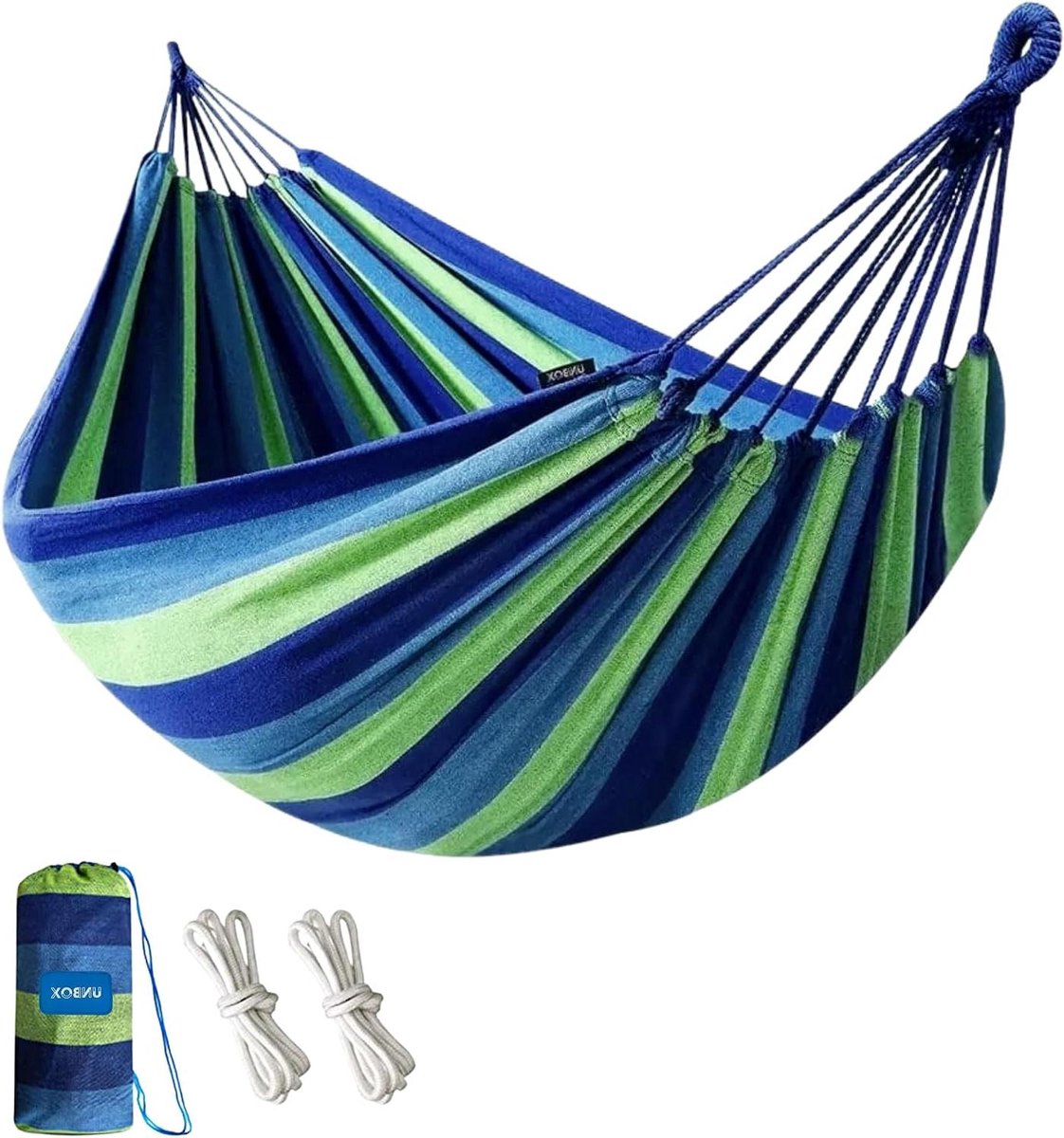 Hangmat Katoen - Schommelstoel Buiten - Ontspannen in de tuin - Ademend Materiaal - 260 x 180 cm - Niet gespecificeerd