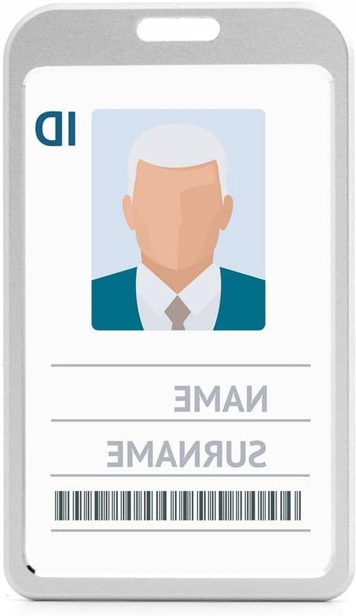 ID Kaarthouders - Badgehouders Paspoort - Identificatie Tonen - Dubbele Kaart Capaciteit - 86mm x 54mm - Zilver