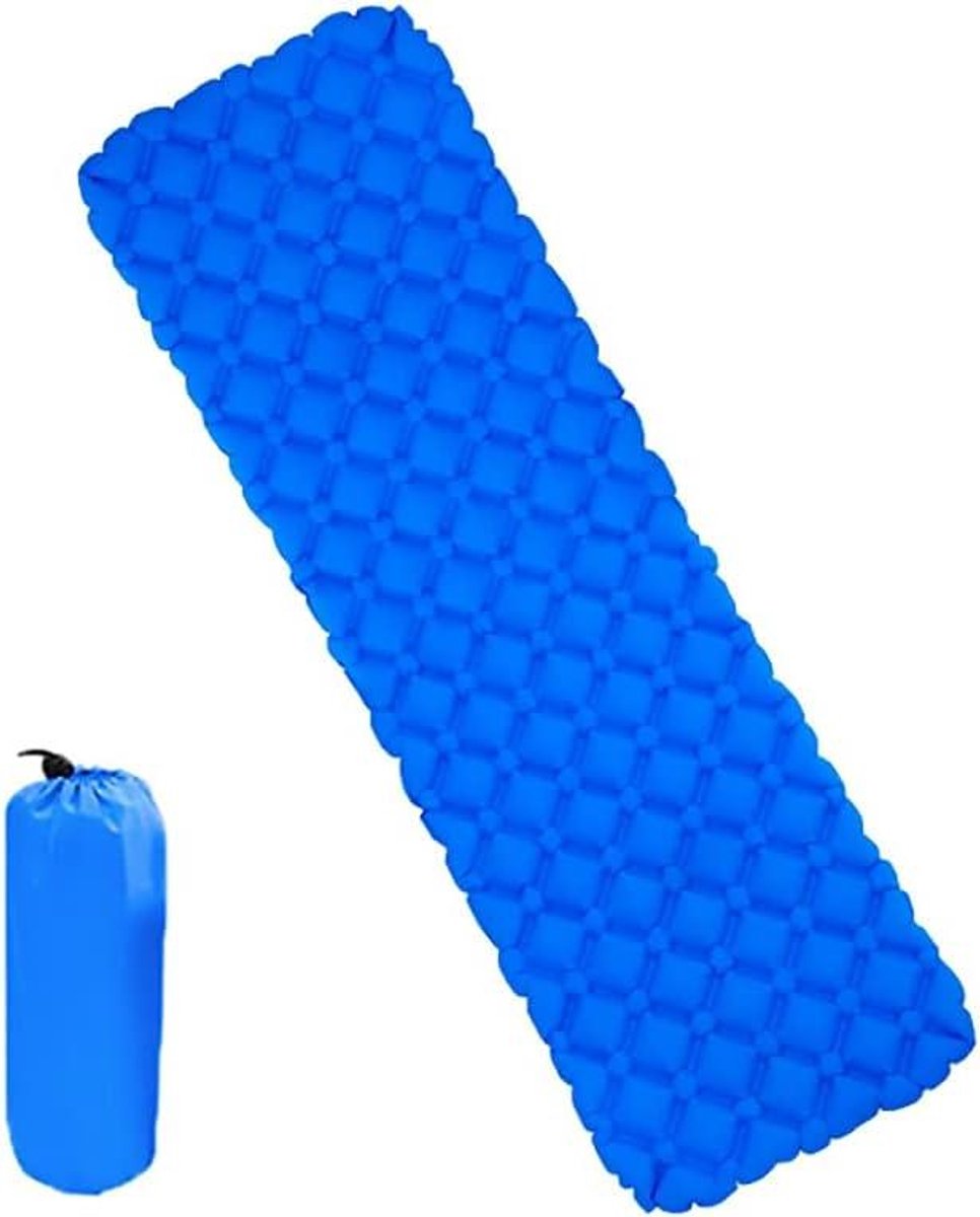 Opblaasbare Slaapmat - Kampeer Matras - Outdoor Slapen - Ultralicht Compact - 190 x 57 cm - Koningsblauw