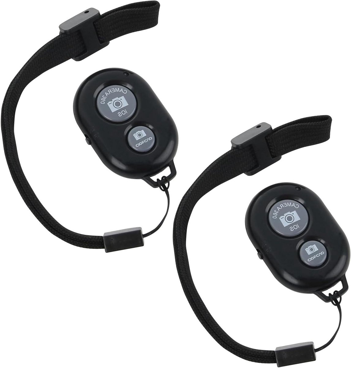 Bluetooth Remote Controls - Selfie Afstandsbediening - Foto's Maken - 2 Stuks Inclusief Polsband - 10 Meter Bereik - Zwart